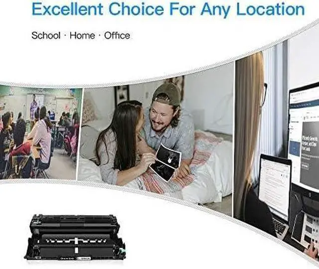 Alt view image 5 of 5 - Ennovor LxTek Compatible Drum Unit Replacement for Brother Drum DR820 DR-820 to use with Laserjet HL-L6200DW L5850DW HLL6200DW MFC-L5900DW MFC-L5700DW HL-L5200DW MFC-L6800DW (2 Pack, Black)