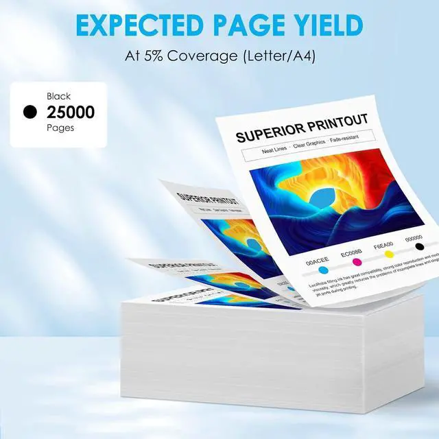 Alt view image 2 of 7 - LeciRoba 37X Black High-Yield Toner Cartridge Replacement for HP 37X CF237X Black High-Yield Toner Cartridge Works with HP Laserjet Enterprise M608, M609, MFP M631, M632, M633 Series Printer (1-Pack)