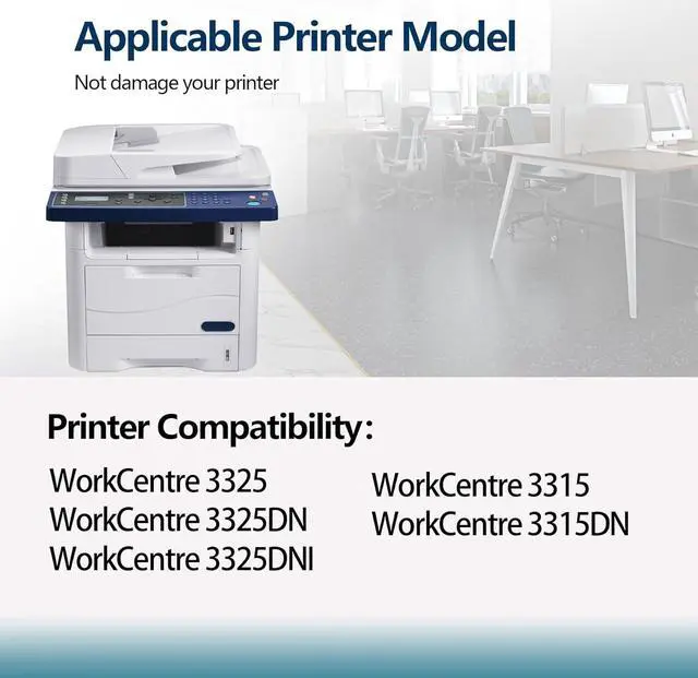 Alt view image 2 of 6 - Ennovor WorkCentre 3315 / 3325 Black High Capacity Toner Cartridge (1-Pack) - Doen Compatible 106R02311 Toner Cartridge Replacement for Xerox 3315 3315DN 3325 3325DN 3325DNI Printer
