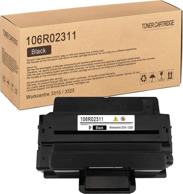 Main image of Ennovor WorkCentre 3315 / 3325 Black High Capacity Toner Cartridge (1-Pack) - Doen Compatible 106R02311 Toner Cartridge Replacement for Xerox 3315 3315DN 3325 3325DN 3325DNI Printer
