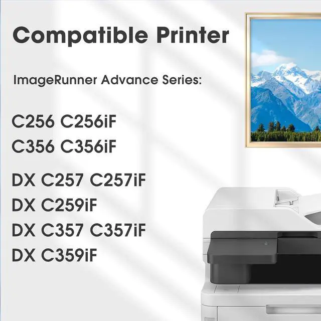 Alt view image 2 of 6 - Ennovor GPR-58 GPR58 Toner Cartridge Replacement for Canon ImageRunner Advance C356iF C256iF C356 C256 DX C257 C257iF C357 C357iF DX-C359IF DX-C259IF Printer (BCMY, 4-Pack)