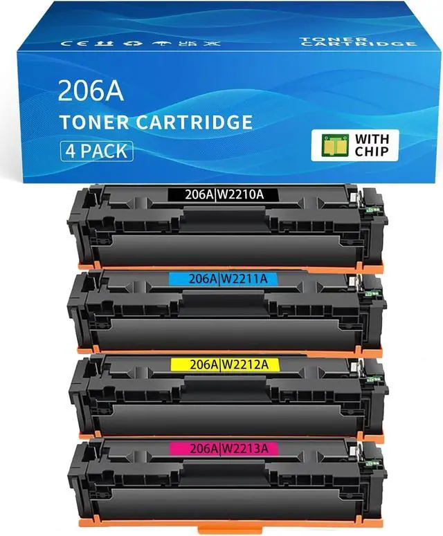 Main image of Ennovor 206A Toner Compatible for HP 206A Toner Cartridges 4 Pack W2110A W2111A W2112A W2113A for HP Color Laserjet Pro MFP M283fdw M283cdw M255dw Toner Cartridges