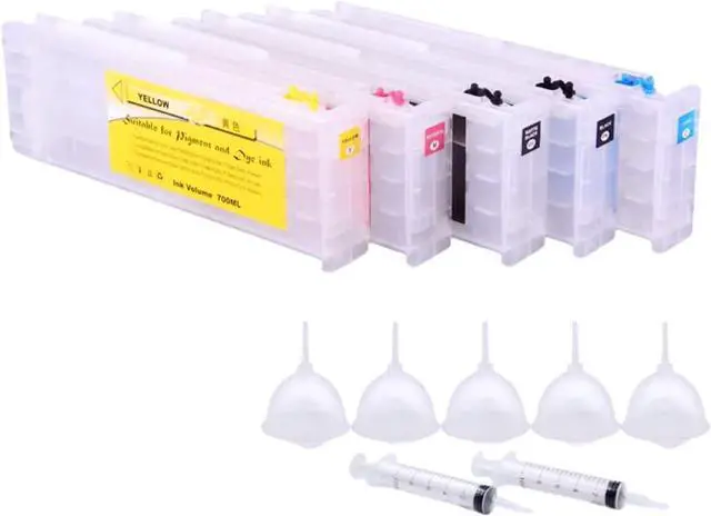 Main image of 5Colors/Set T6941-T6945 T6941 Refillable Ink Cartridge with One Time Chip for E-pson SureColor T3270 T5270 T7270 700ML/PC