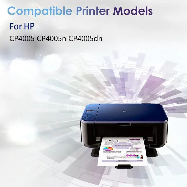 Alt view image 2 of 6 - Ennovor 642A CB401A Cyan Remanufactured Toner Cartridge Replacement for HP CP4005 CP4005n CP4005dn Printer (1 Cyan)