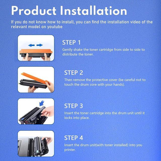 Alt view image 5 of 6 - TN336 TN-336 Toner Cartridges 5 Pack: Replacement for Brother TN336BK TN-336 TN331 Toner use with HL-L8250CDN L8350CDW L9200CDW MFC-L8600CDW L8850CDW L9550CDW (2Black 1Cyan 1Magenta 1Yellow, 5 Pack)