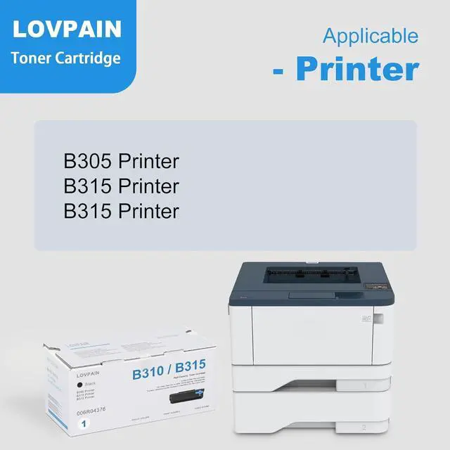 Alt view image 2 of 6 - Ennovor B305 / B315 / B310 Black Toner Cartridge - 1 Pack 006R04376 Toner Cartridge Replacement for Xerox B305 B310 B315 Printer
