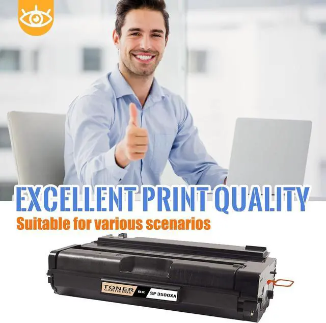 Alt view image 6 of 6 - Ennovor 1 Pack SP 3500XA Black Toner Cartridge (with Chip) | Replacement for Ricoh SP 3500XA Work with Aficio SP 3500N SP 3500SF SP 3510DN SP 3510SF | 406989 (6,800 Pages)
