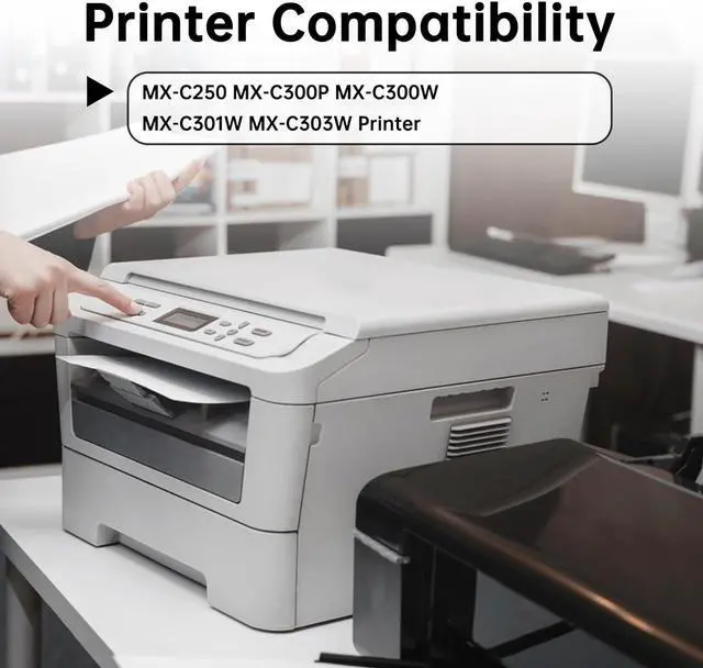 Alt view image 2 of 6 - Ennovor MX-C30NT Black Cyan Magenta Yellow Toner Cartridge Replacement for Sharp MX-C30NT-B MX-C30NT-C MX-C30NT-M MX-C30NT-Y Compatible with Sharp MX-C250 C300P C300W C301W C303W Printer