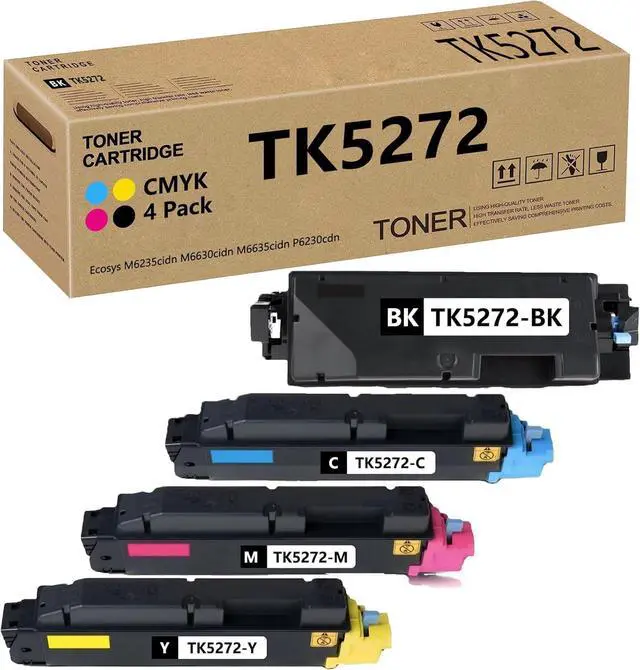 Main image of Ennovor TK-5272 TK5272 Toner Cartridge Compatible for Kyocera TK-5272K TK-5272C TK-5272M TK-5272Y for Kyocera Ecosys M6235cidn M6630cidn M6635cidn P6230cdn Printers BKCMY 4 Pack