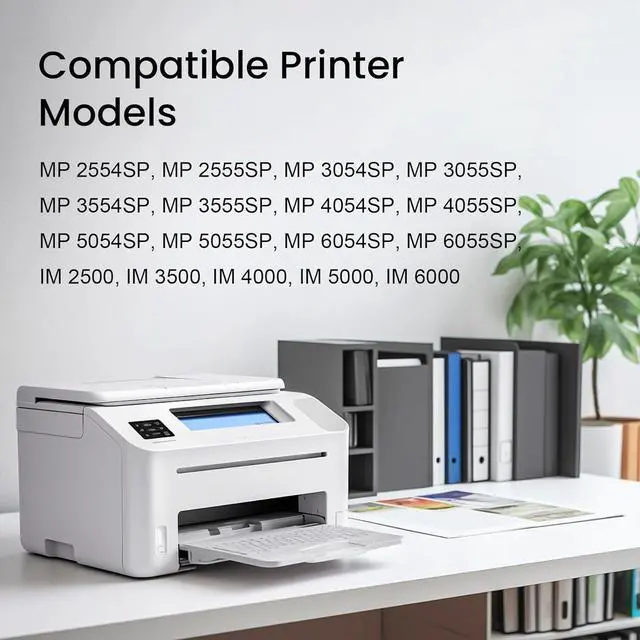 Alt view image 2 of 6 - Ennovor MP2554 MP3554 Toner Cartridge 2-Pack Black Replacement for Ricoh MP2554 Toner Cartridge for Lanier Savin MP2554 MP2555 MP3054 MP3055 MP3554 MP3555 IM2500 IM3000 IM3500 Printer Ink