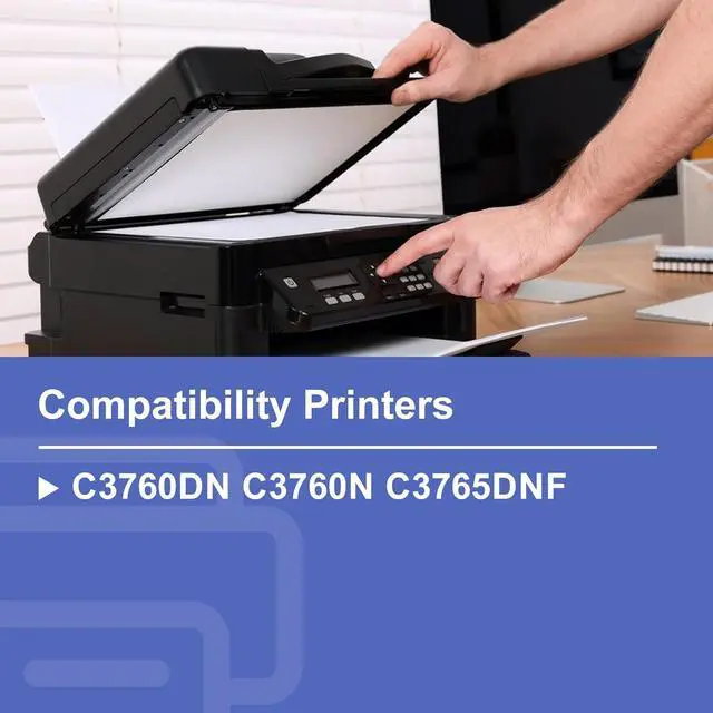 Alt view image 2 of 6 - Ennovor BUEGOO 331-8429 331-8432 331-8431 331-8430 Toner Cartridge Compatible for Dell C3760dn C3760n C3765dnf Printer | 4 Pack