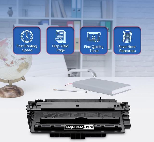 Alt view image 6 of 7 - Ennovor CF214A 14A Black Toner Cartridge High Yield with CHIP 1-Pack Replacement for HP 14A Toner for Laser Enterprise M712 Series, MFP M725 Series Printer