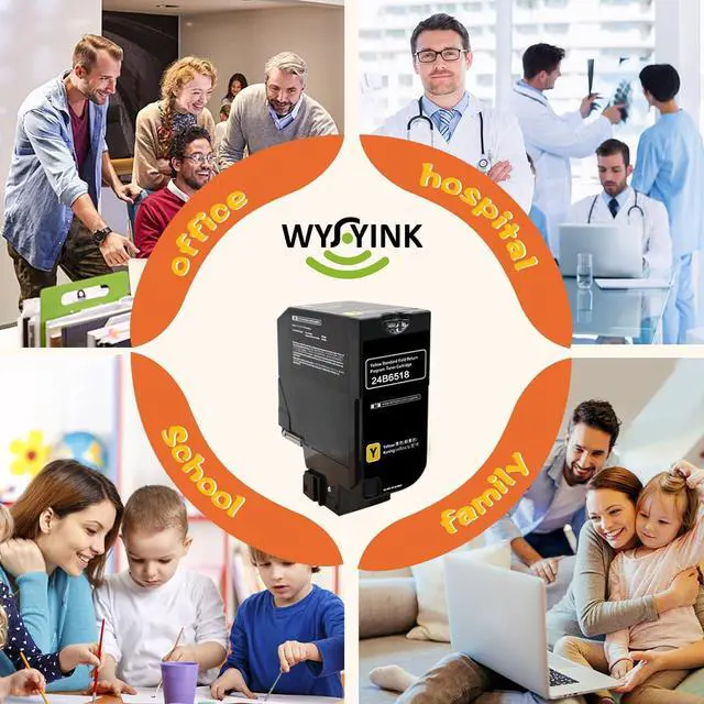 Alt view image 5 of 5 - Ennovor C4150 Yellow 24B6518 Compatible High Yield Toner Cartridge Replacement for Lexmark C4150 24B6518 Printer High Yield (1 Pack)