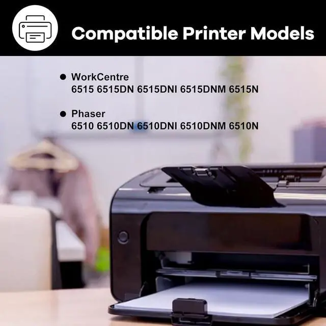 Alt view image 3 of 6 - Phaser 6510 / Workcentre 6515 Yellow High Capacity Toner-Cartridge Compatible for Xerox 106R03479 for Xerox WorkCentre 6515DN 6515DNI 6515DNM 6515N, Phaser 6510DN 6510DNI 6510DNM 6510N Printer, 1 Pack