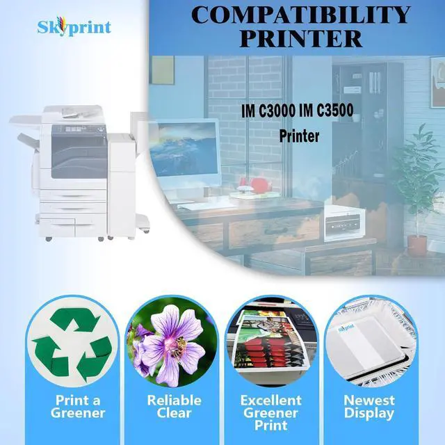 Alt view image 2 of 5 - Ennovor IMC3000 IMC3500 Toner Cartridge High Yield Replacement for Ricoh 842251 842252 842253 842254 use for Ricoh Lanier Savin IM C3000 IM C3500 Printer Ink Black Cyan Magenta Yellow