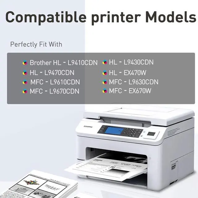 Alt view image 2 of 5 - Ennovor Compatible Toner Cartridge Replacement for TN810 TN 810 TN-810 TN810XL for MFCL9610CDN HLL9410CDN L9430CDN L9470CDN HLEX470W L9630CDN L9670CDN MFCEX670W Printer (Black, 2-Pack)