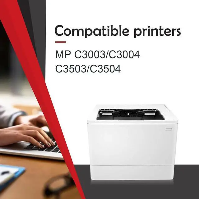 Alt view image 2 of 7 - Ennovor Remanufactured MP C3503 C3504 841813 Toner Cartridge Replacement for Ricoh Aficio Lanier Savin MP C3503 C3003 C3504 C3004 Printer (Black,2Pack)