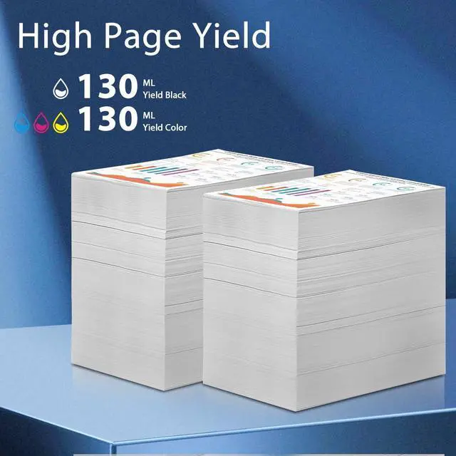 Alt view image 3 of 6 - 72 Ink Cartridge 130ml with Chip Replacement for HP 72 Ink Cartridges C9403A C9370A C9371A C9372A C9373A C9374A for DesignJet T770 T790 T795 T610 T620 T1100 T1120 T1200 T1300 Printers, 6 Pack 72 Ink