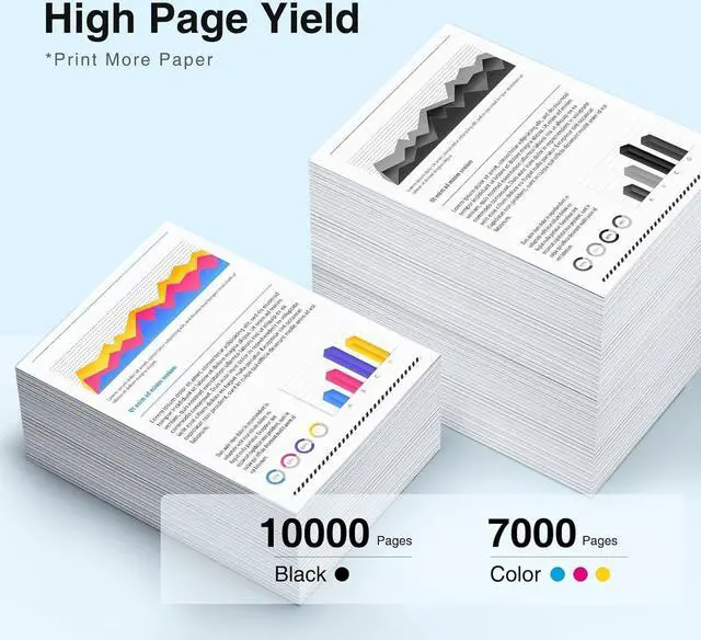 Alt view image 4 of 7 - Ennovor 972X Ink Cartridges Compatible Replacement for HP 972A 972X Ink cartridgesWork with PageWide Pro MFP 477dw 577dw 452dw 552dw 477dn 452dn 577z 552dw P55250dw Printers (4-Pack,BK & C M Y)