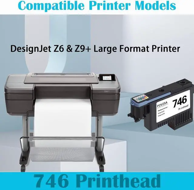 Alt view image 2 of 5 - 746 Printhead (P2V25A) Replacement for 746 Print Head for DesignJet Z6 Z9+ Large Format Printer