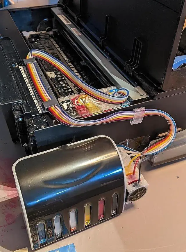 Alt view image 4 of 4 - EcoPRO 312XL Empty Ink System CISS Refillable Cartridge Kit for Chipless Firmware Installed EPSON XP-15000 Printer (with Ink Flow Control Damper)