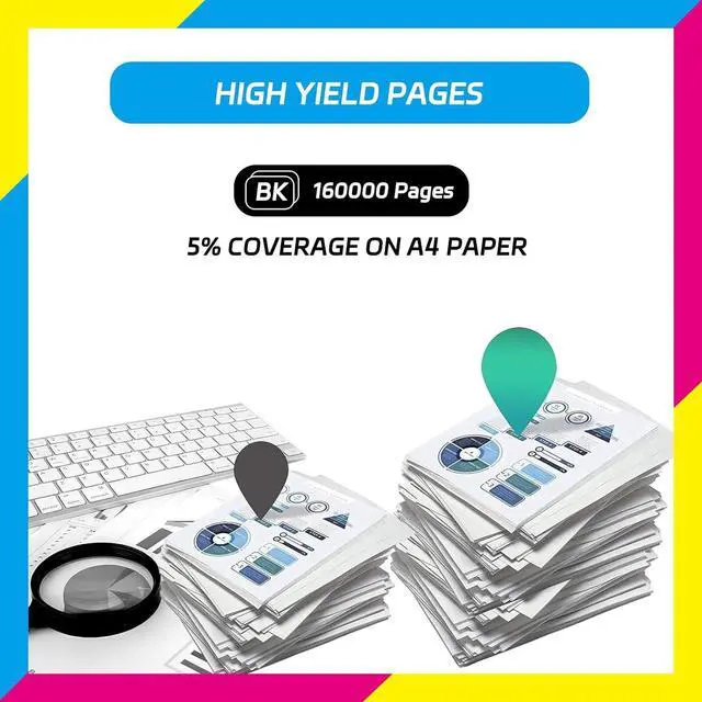 Alt view image 3 of 7 - LD140 Drum Unit Compatible for Lanier LD140G LD140SP LD150G LD150SP LD335 LD345 LD345SP Printers, High Yield 160000 Pages, with Chip High-Definition Printing (2-Pack Black)