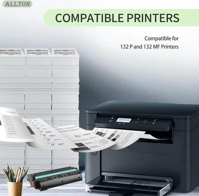 Alt view image 2 of 6 - 132P Toner Cartridge Compatible Ricoh 132P Black Toner 434057 Black Toner Cartridge Replacement for Ricoh 132 P 132 MF Printers(1-Pack)