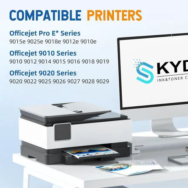 Alt view image 2 of 6 - Ennovor 962XL Ink Cartridge Combo Pack Compatible for 962 Ink Cartridges Work with Officejet Pro 9015e 9015 9010 9018e 9025e 9012e 9018 9025 9020 9012 Printers 4 Pack (Black Cyan Magenta Yellow)