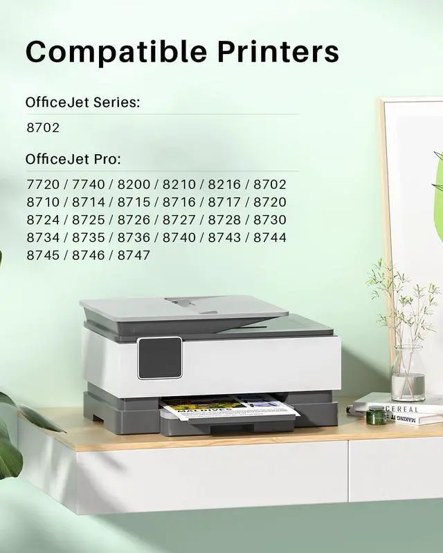 Alt view image 2 of 7 - Ennovor Compatible 952XL Ink Cartridges Combo Pack Replacement for 952 952XL 952 XL Ink Cartridges Color Use with Officejet Pro 8720 8702 8710 7740 7720 8725 8715 8210 8740 (4 Pack, BK/C/M/Y)