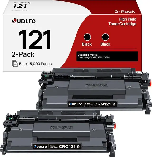 Main image of 121 Toner Cartridge for Canon 121 Black Toner Cartridge CRG-121 CRG121 CRG 121 Toner for Canon imageCLASS D1620 D1650 1620 1650 Printer (2 Black)