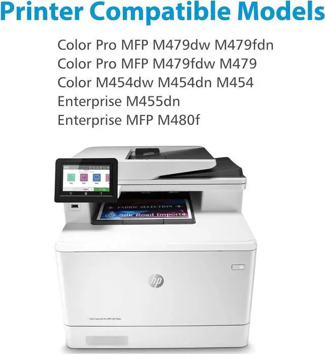 Alt view image 2 of 5 - Ennovor 414X Toner Cartridges 4 Pack Replacement for 414X 414A W2020X W2020A Works for Color Pro MFP M479fdw M479fdn M454dw M454dn M479 M454 Printer, Black Cyan Yellow Magenta (with Chip)