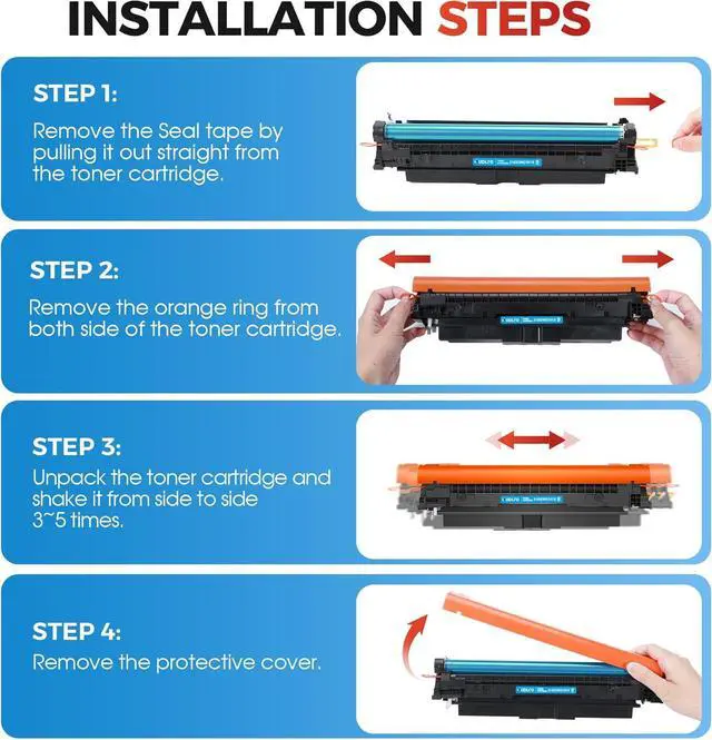 Alt view image 7 of 7 - 210X 210A Toner Cartridges 4 Pack - 4301fdw Toner Replacement for HP 210A Toner Cartridges: HP 210X 210A Work with Color Laser Jet Pro MFP 4301fdw 4201dn 4301fdn 4201dw | W2100X W2100A High Yield Ink