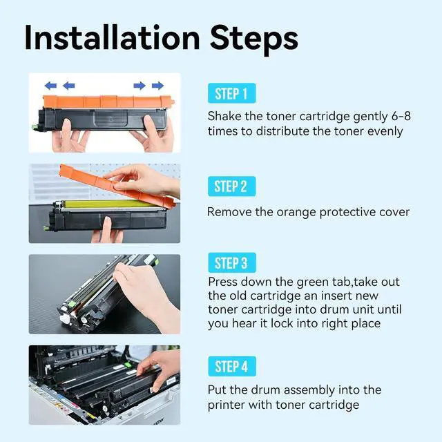 Alt view image 6 of 7 - TN229XL TN229 High Yield Toner Compatible Replacement for Brother TN229XL TN229 Toner Cartridges for HL-L3280CDW MFC-L3780CDW MFC-L3720CDW Printer, TN229XLBK/C/M/Y-5 Pack