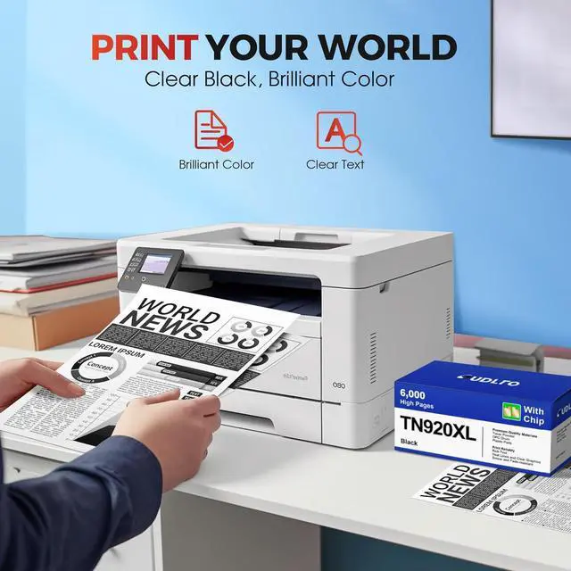 Alt view image 5 of 7 - Ennovor TN920XL Toner - Compatible with TN920XL Toner TN920XL TN920 TN920XXL to use with HL-L6210DW HL-L5210DN HL-L5210DW HL-L5210DWT HL-L5215DW HL-L6210DWT HL-L6310DW MFC-L6810DW (2 Black)