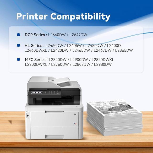 Alt view image 2 of 7 - Ennovor TN830XL Toner Cartridge High Yield Replacement for Brother TN830 TN-830 TN830 XL TN-830XL use with HL-L2460DW DCP-L2640DW HL-L2405W MFC-L2820DW HL-L2480DW Printer (2 Black)