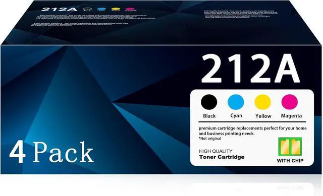 Main image of Ennovor 212A Toner Cartridges 4 Pack (with Chip) Replacement for HP 212A W2120A Toner Cartridge Set Works with Color Enterprise M554 M555 Color Enterprise MFP M578 Series