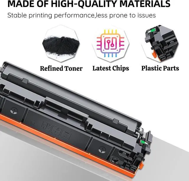 Alt view image 5 of 7 - Ennovor 508A Toner Cartridge 4-Pack (with Chip) Replacement for HP 508A Toner Cartridge Set Color Laserj Enterprise M552, M553, MFP M577 Series | CF360A CF361A CF362A CF363A