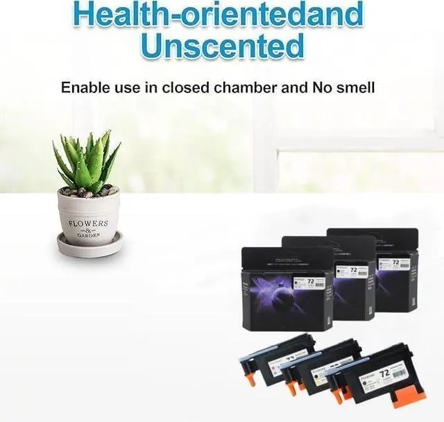 Alt view image 4 of 5 - 72 Printhead-3 Pack(With Chip)Compatible with HP Designjet T610 T620 T770 T790 T1100 T1120 T1200 T1300 T2300 Printer Replacement Print Head-3 Pack (Cyan/Magenta, Matte Black/Yellow, Gray/Photo Black)