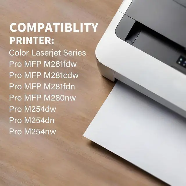 Alt view image 2 of 6 - Ennovor 202X Compatible for HP Color Laserjet Pro MFP M281fdw M281cdw M281 M254dw M254 Toner Cartridges Compatible for HP 202A CF500X CF500A Toner Cartridges (Black Cyan Yellow Magenta)