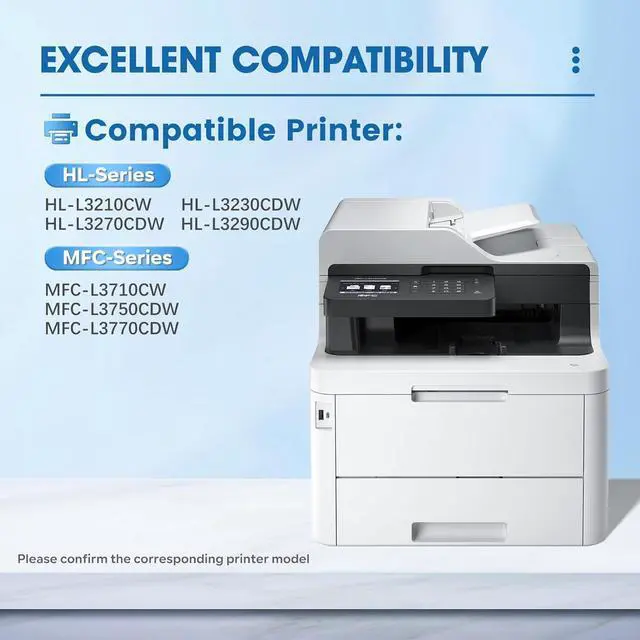 Alt view image 3 of 4 - Ennovor TN227BK TN227 Black High Yield Toner Cartridge Replacement for Brother TN-227BK TN-227 MFC-L3770CDW HL-3290CDW HL-L3230CDW MFC-L3750CDW Printer (2 Pack)