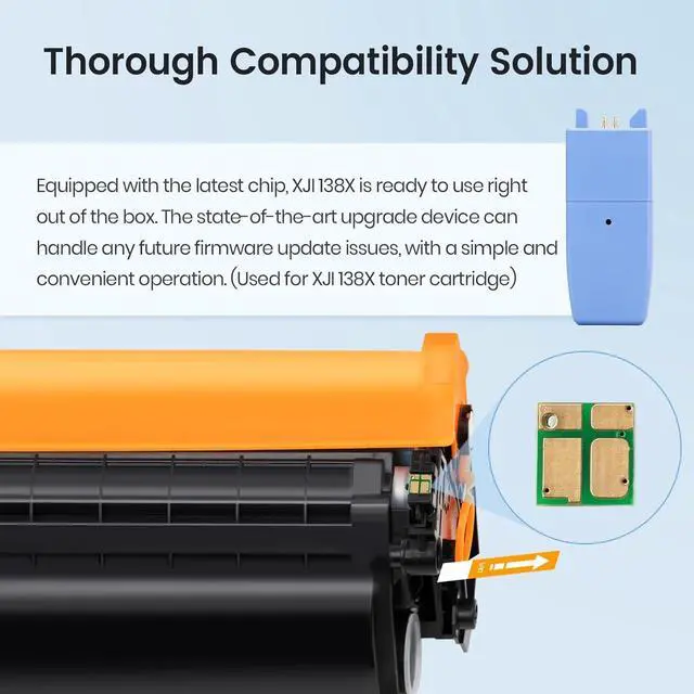 Alt view image 4 of 7 - Ennovor XJI 138X(with Chip) 2 Pack High Yield Compatible Toner Cartridges Replacement for HP 138 X A W1380X 138A W1380A Ink, for Laser Jet Pro 3001dn 3001dw MFP 3101fdn 3101fdw 3101sdw Printer Black