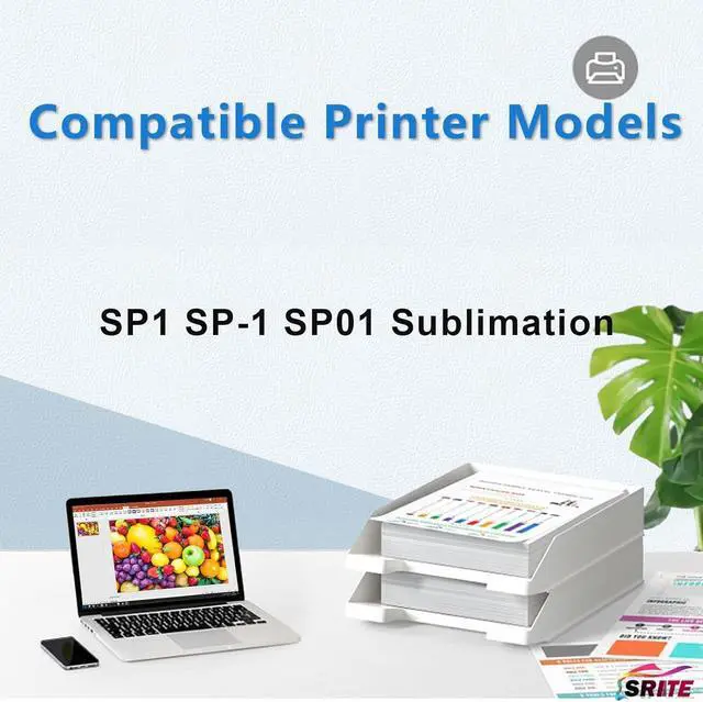 Alt view image 2 of 5 - Ennovor SP1 SP01 SP-1 Ink Cartridge High Capacity Compatble with SP01BKS SP01CS SP01MS SP01YS Replacement for Brother SP-1 Sublimation Printer (5-Pack)