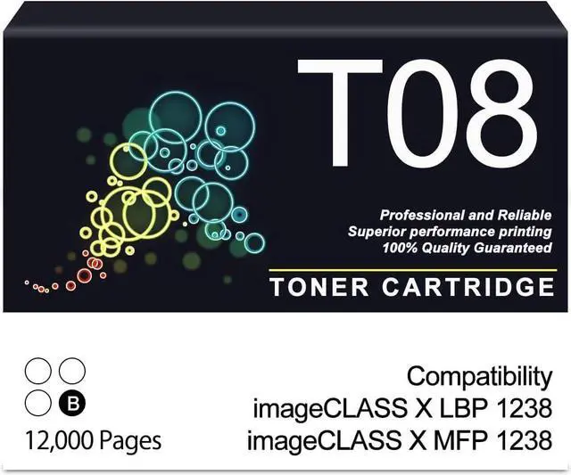 Main image of T08 Black Toner Cartridge 3010C005AA New Chip T08 Toner Replacement for Canon T08 Black Toner Cartridge for imageCLASS X LBP 1238 MFP 1238 LBP1238 MFP1238 MF1238 LBP1238 II MF1238 II (12,000 Pages)