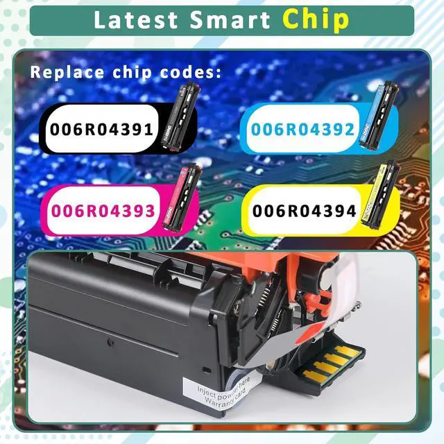 Alt view image 2 of 7 - C230 C235 Toner Cartridge (with Chip) for Xerox Replacement 006R04391 006R04392 006R04393 006R04394,4500-5500 Pages High-Yield Toner Compatible with Xerox C235DNI/C230DNI Color Printer (4 Pack)