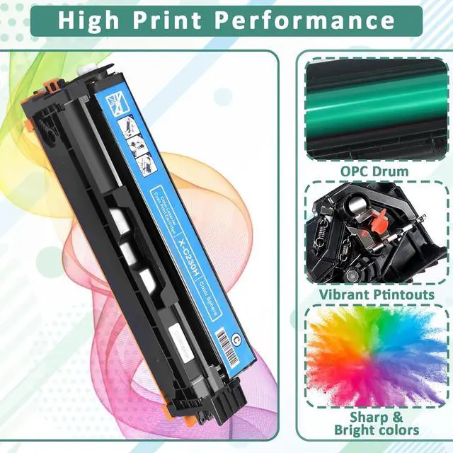 Alt view image 6 of 7 - C230 C235 Toner Cartridge (with Chip) for Xerox Replacement 006R04391 006R04392 006R04393 006R04394,4500-5500 Pages High-Yield Toner Compatible with Xerox C235DNI/C230DNI Color Printer (4 Pack)