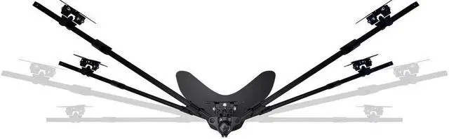 Alt view image 3 of 20 - Monoprice Hex (6) Monitor Free Standing Desk Mount for 15~30in Monitors