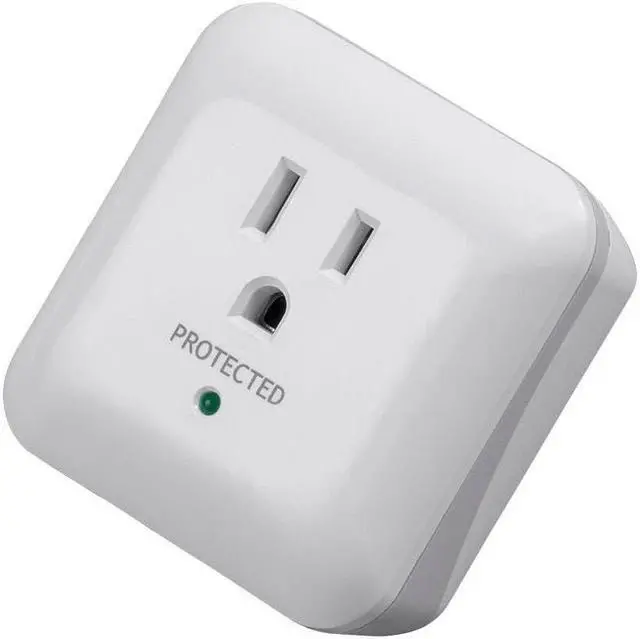 Alt view image 5 of 6 - Monoprice Power & Surge - White | 1 Outlet Surge Protector with End of Service Alarm, 900 Joules 15A / 125V / 1875W, 10dB to 60dB