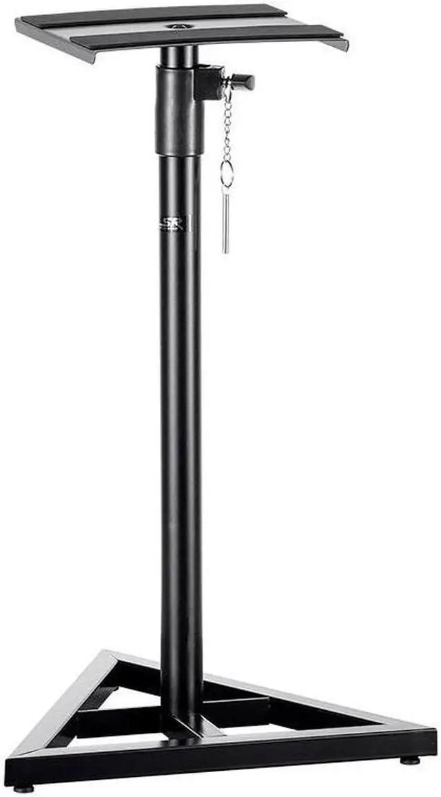Main image of Monoprice Studio Monitor Speaker Stands (Pair) 130 lbs. Weight Capacity, Adjustable Height From 27in-45in - Stage Right Series
