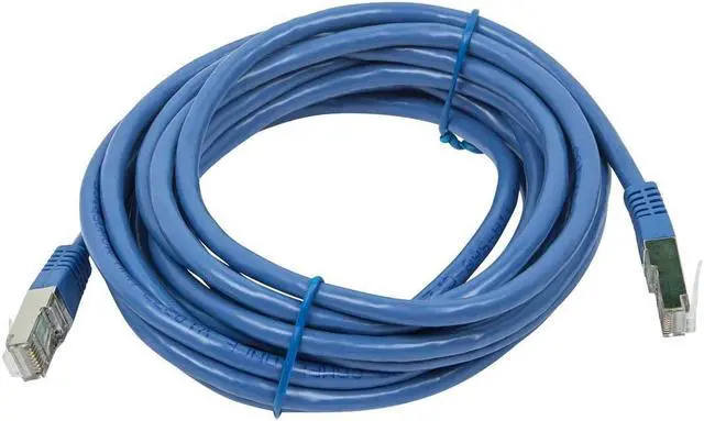 Alt view image 2 of 8 - Monoprice Cat6A Ethernet Patch Cable - 14 Feet - Blue | Network Internet Cord - RJ45, Stranded, 550Mhz, STP, Pure Bare Copper Wire, 10G, 26AWG - Zeroboot Series