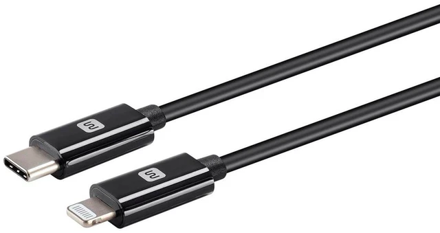 Alt view image 2 of 6 - Monoprice Apple MFi Certified Lightning to USB Type-C and Sync Cable - 1.5 Feet - Black | Compatible with iPod, iPhone, iPad with Lightning Connector